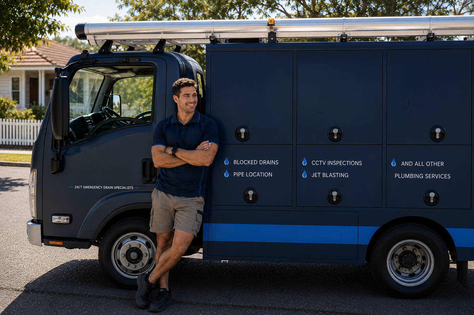 Plumber with Darlinghurst Blocked Drains van